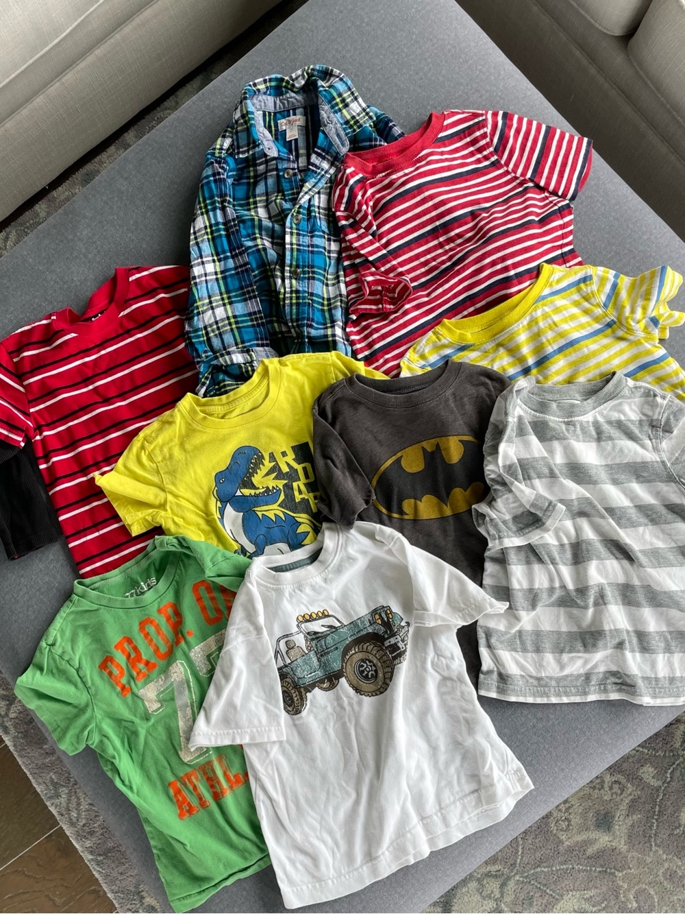 Set of 9 Boys Size 5 Shirts - short sleeve & long sleeve